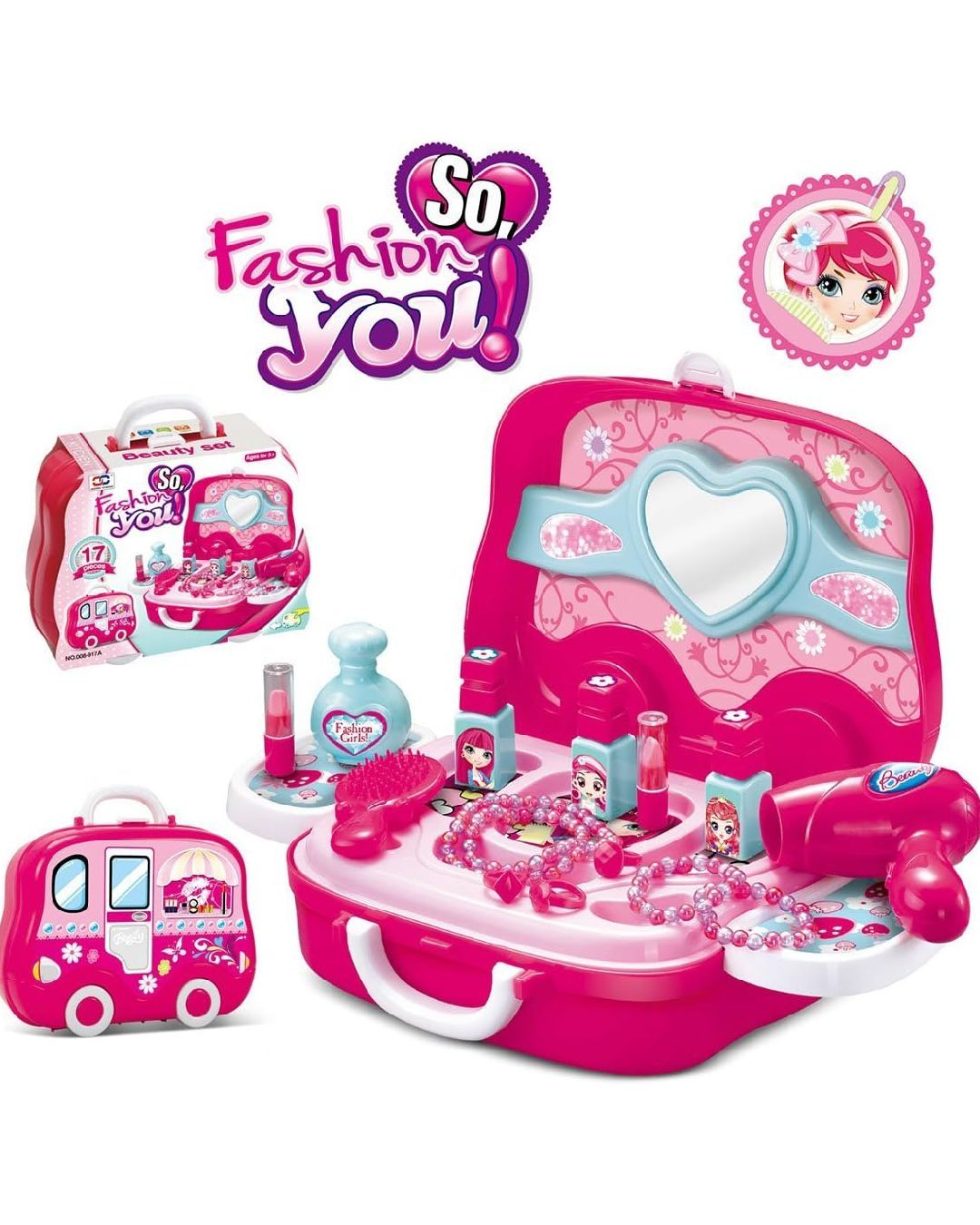 Fashion Set in Carry Case with Wheels Role Play Set