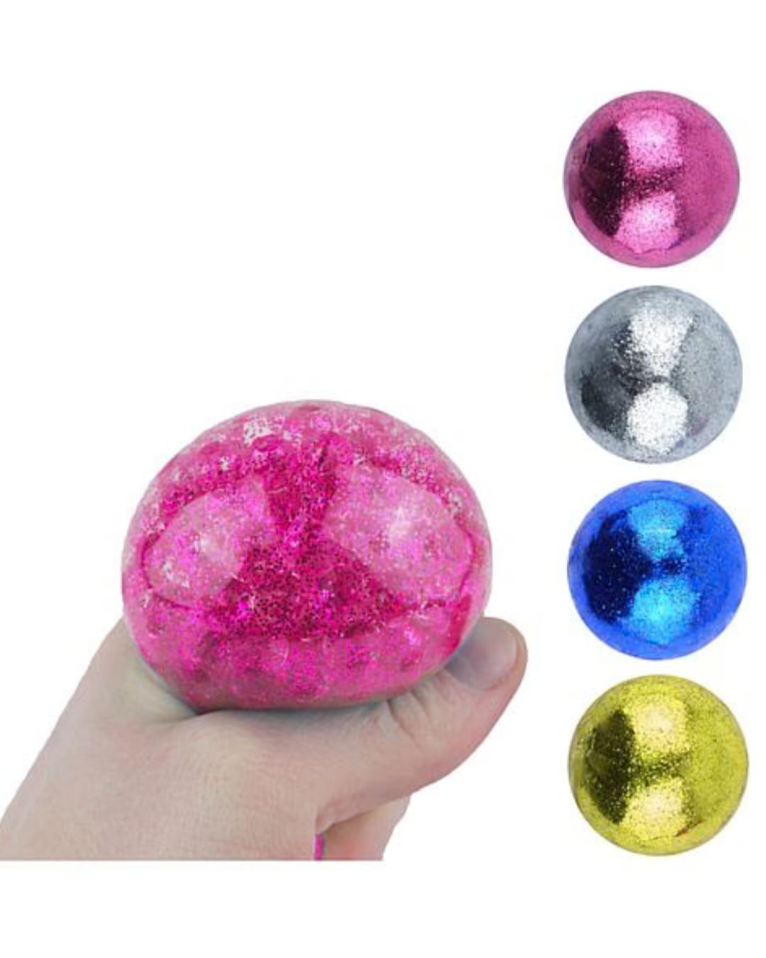 Glitter Bead Squeeze Ball Fidget Toy